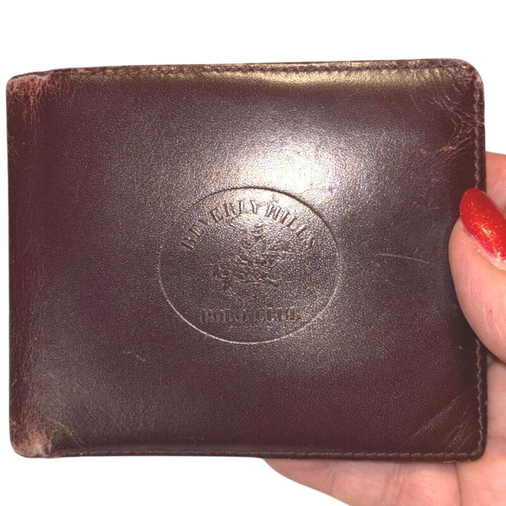 Beverly Hills Polo Club Burgundy Leather Bifold Wallet